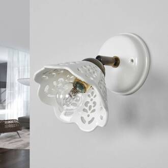 Wandlamp PORTICO wit, brons