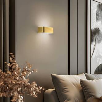 Wandlamp Rauma, messing, breedte 20 cm messing, opaal