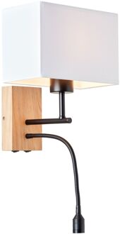 Wandlamp Rayan Eik Wit E27 25w+2,5w