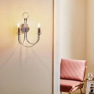 Wandlamp Retro, 2-lamps, chroom