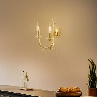 Wandlamp Retro, 2-lamps, goud
