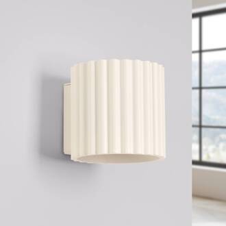 wandlamp RIBLA, beige, Ø 10 cm, metaal, G9