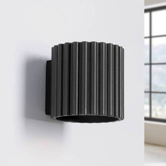 wandlamp RIBLA, zwart, Ø 10 cm, metaal, G9