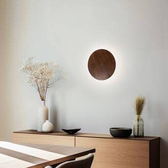 wandlamp Rito, walnoot, Ø 40 cm