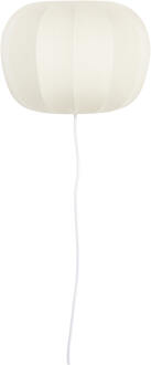 Wandlamp Rond - Stof Wit - 26x12x19cm - Shem