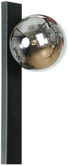 wandlamp Rumba, zwart/rookgrijs, glas/metaal Hoogte 40 cm zwart, rookgrijs