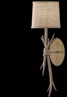 Wandlamp Sabina met textielen kap lichtbruin
