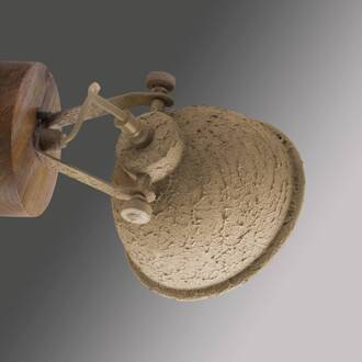 Wandlamp Samia 1-lamp mangohout beige structuur grijs, bruin