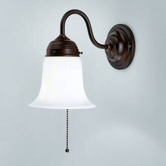 Wandlamp Sibille met aangebracht antiek antiek, wit