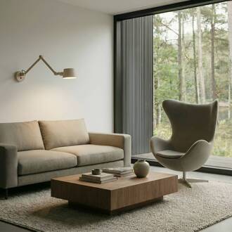 wandlamp Silka, 91 cm, beige, verstelbaar, E27