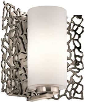 Wandlamp Silver Coral alu, tingrijs, wit