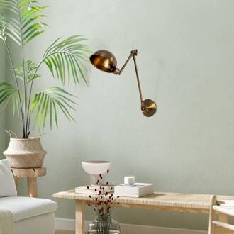Wandlamp Sivani 6239, oud messing, verstelbaar, E27