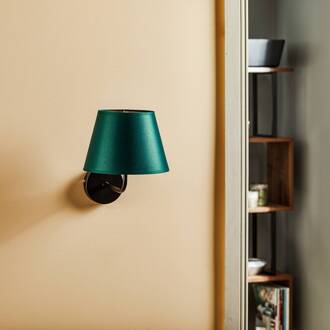 Wandlamp Soho, conisch, groen/goud groen, zwart, goud