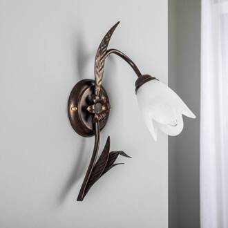 Wandlamp Sonia 1-lamp, brons brons, goud, ivoor