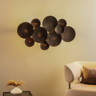 wandlamp Soraya, koper, metaal, 2-lamps, 53 cm