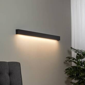 Wandlamp Straight L, 122 cm, zwart