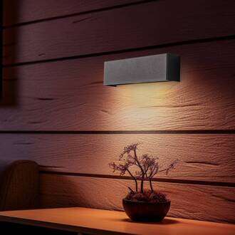 Wandlamp Straight XS, breedte 26 cm, zwart