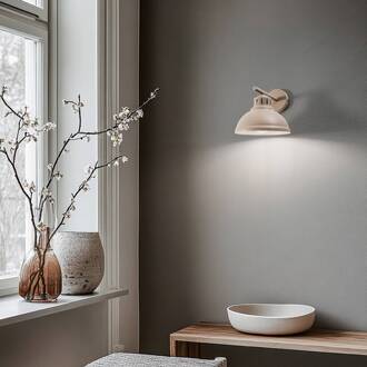 Wandlamp Sven, 1-lamp, beige, staal