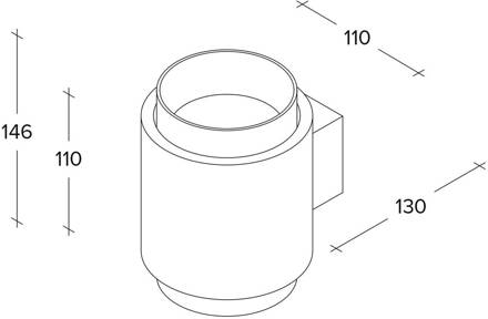 Wandlamp Syme, wit, rond, Ø 11 cm, gips, GX53
