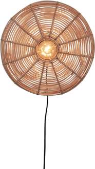 Wandlamp Tanami - Rotan - Ø40cm Bruin