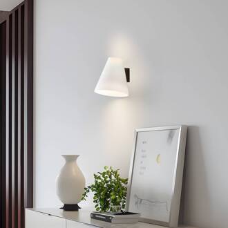 wandlamp Timido, wit/zwart, glas, 16,5 cm hoog wit, zwart