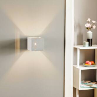 Wandlamp Topic up/down van aluminium, grijs