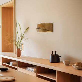 wandlamp Tornado, goudkleurig