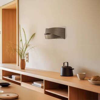 wandlamp Tornado, koffiebruin