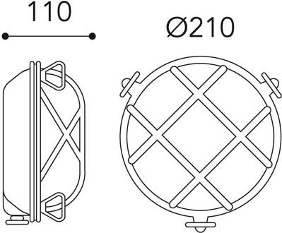 Wandlamp Tortuga 200.20, rond, nikkel/opaal nikkel, opaal