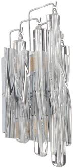 Wandlamp van MANACOR kristalglas met LED helder, chroom