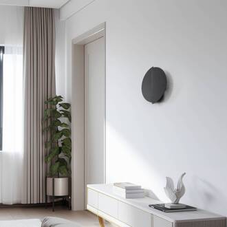 Wandlamp vorm 9, 28 cm x 32 cm, zwart