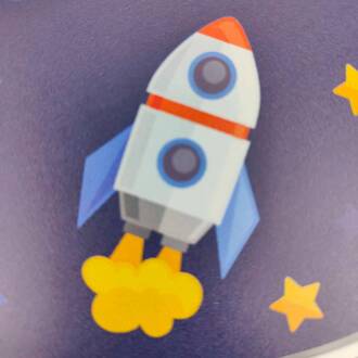 Wandlamp Weltall met stekker blauw, bont