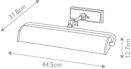 Wandlamp Winchfield, breedte 45 cm, houtkleur/messing eiken, messing