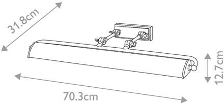 Wandlamp Winchfield, breedte 70 cm, wit gemarmerd/nikkel wit gemarmerd, gepolijst nikkel