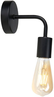 Wandlamp - zwart - metaal - industrieel - E27 - binnen / woonkamer