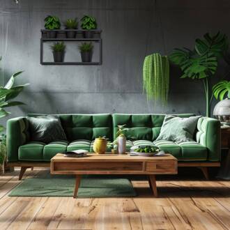 Wandlamp, zwart, staal, 60 cm lang, 1 x LED