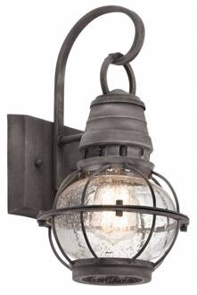 Wandlantaarn Bridge Point smal zink, helder