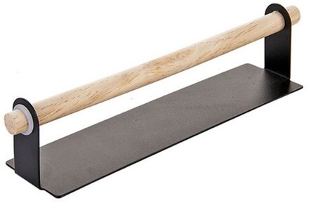 Wandmontage Aluminium Badkamer Handdoek Rail Rack Holder Hanger Nuttig Plank Handdoek Bars zwart