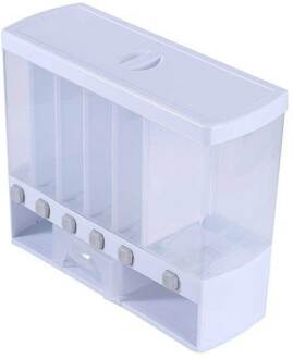Wandmontage Aparte Rijst Emmer Granen Dispenser Vochtbestendig Plastic Automatische Rekken Verzegelde Metering Voedsel Opbergdoos 45a