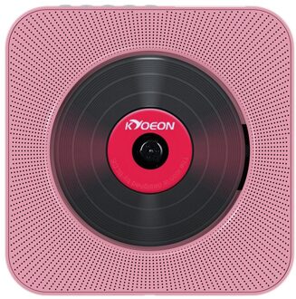 Wandmontage Bluetooth CD Speler Draadloze Hifi Pull Schakelaar Speaker Soundbox Afstandsbediening Kit roze