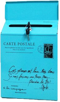 Wandmontage Brief Post Doos Vintage Brievenbus Brievenbus Mailbox Tijdschriften Krant Houder Doos Voor Buiten Tuin Home # T3G blauw