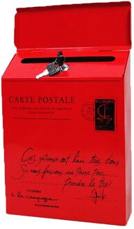 Wandmontage Brief Post Doos Vintage Brievenbus Brievenbus Mailbox Tijdschriften Krant Houder Doos Voor Buiten Tuin Home # T3G rood