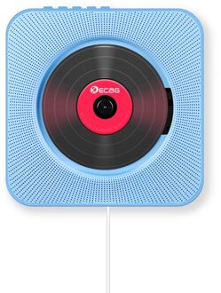 Wandmontage Cd Surround Sound Fm Radio Bluetooth Usb MP3 Disk Draagbare Muziekspeler Afstandsbediening Stereo Speaker Thuis Blauw