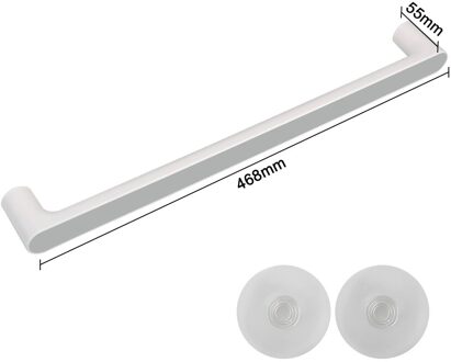 Wandmontage Handdoek Hanger Keuken Badkamer Plank Badkamer Organizer Handdoek Bar Zelfklevende Handdoekenrek Punch Gratis lang grijs