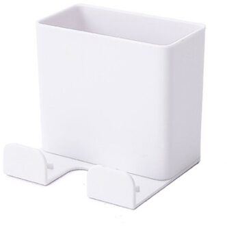 Wandmontage Organizer Opbergdoos Afstandsbediening Airconditioner Opslag Case Mobiele Telefoon Plug Houder Stand Container TXTB1 wit