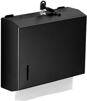 Wandmontage Papieren Handdoek Dispenser Badkamer Tissue Houder Wasruimte Handdoek Dispensers Voor Keuken Badkamer Wc zwart
