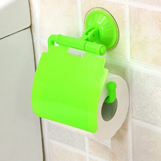 Wandmontage Plastic Zuignap Badkamer Toilet Paper Roll Holder Badkamer Accessoires Toiletrolhouder groen