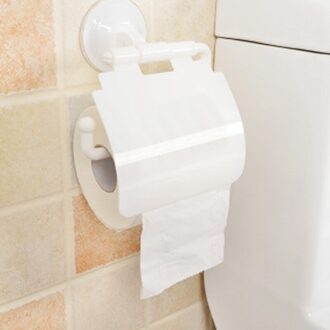 Wandmontage Plastic Zuignap Badkamer Toilet Paper Roll Holder Badkamer Accessoires Toiletrolhouder WT