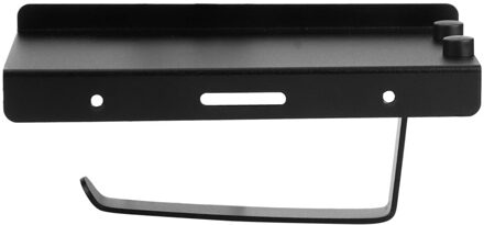 Wandmontage Ruimte Aluminium Papieren Handdoek Houder Tissue Mobiele Telefoon Opslag Plank Voor Badkamer Wc Zwart Planken C stijl