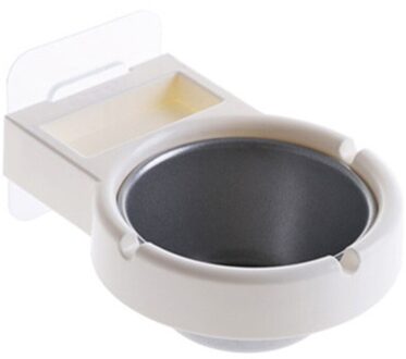 Wandmontage Rvs Asbak Badkamer Cigarettess Vuilniszak Houder Magazijnstelling Handig Te Installeren wit